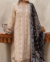 Zarif Beige Lawn Suit- Pakistani Lawn Dress