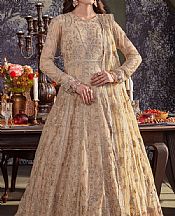Zarif Beige Net Suit- Pakistani Designer Chiffon Suit