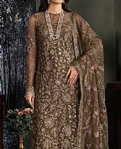 Zarif Brown Net Suit- Pakistani Chiffon Dress