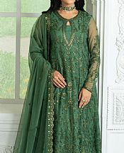 Zarif Green Net Suit- Pakistani Chiffon Dress