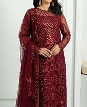 Zarif Maroon Net Suit- Pakistani Designer Chiffon Suit