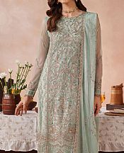 Zarif Aqua Net Suit- Pakistani Designer Chiffon Suit