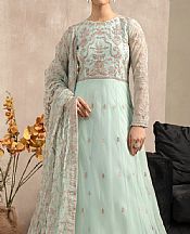 Zarif Light Turquoise Net Suit- Pakistani Designer Chiffon Suit