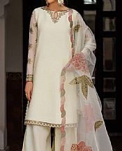 Zarif Off White Chiffon Suit- Pakistani Designer Chiffon Suit