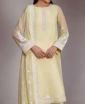 Zarif Cream Chiffon Suit- Pakistani Designer Chiffon Suit