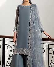 Zarif Slate Grey Chiffon Suit- Pakistani Chiffon Dress