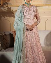 Zarif Tea Pink/Sky Blue Net Suit- Pakistani Designer Chiffon Suit