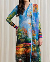 Zarif Multi Silk Suit- Pakistani Designer Chiffon Suit