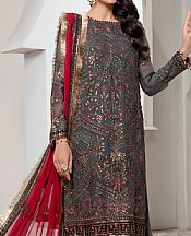 Charcoal Chiffon Suit- Pakistani Designer Chiffon Suit