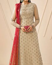 Zarif Off-white Net Suit- Pakistani Chiffon Dress