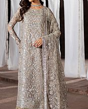 Zarif Ivory/Grey Net Suit- Pakistani Designer Chiffon Suit