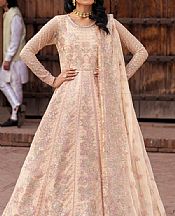Zarif Peach Net Suit- Pakistani Designer Chiffon Suit