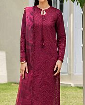 Zarif Wine Lawn Suit- Pakistani Lawn Dress