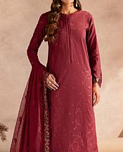Zarif Wine Lawn Suit- Pakistani Designer Lawn Suits
