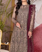 Zarif Grey Net Suit- Pakistani Designer Chiffon Suit