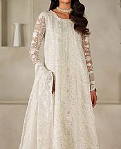 Zarif White Organza Suit- Pakistani Chiffon Dress