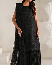 Zarif Black Organza Suit- Pakistani Designer Chiffon Suit