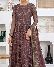 Zarif Brownish Purple Net Suit- Pakistani Chiffon Dress