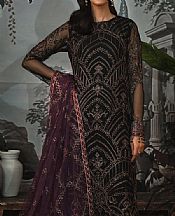 Zarif Black Net Suit- Pakistani Chiffon Dress