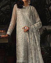 Zarif Light Grey Chiffon Suit- Pakistani Designer Chiffon Suit