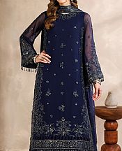 Zarif Navy Blue Chiffon Suit- Pakistani Chiffon Dress