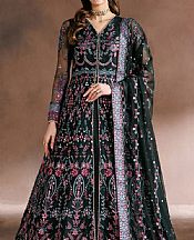 Zarif Gable Green Net Suit- Pakistani Designer Chiffon Suit
