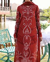 Zarposh Maroon Lawn Suit- Pakistani Designer Lawn Suits
