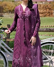 Zarposh Purple Lawn Suit- Pakistani Designer Lawn Suits