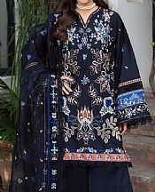 Zarposh Navy Lawn Suit- Pakistani Designer Lawn Suits