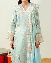 Zarposh Turquoise Lawn Suit- Pakistani Designer Lawn Suits