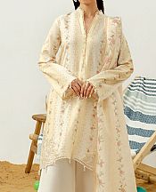 Zarposh Cream Lawn Suit- Pakistani Lawn Dress