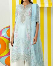 Zarposh Baby Blue Lawn Suit- Pakistani Lawn Dress