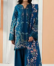 Zarposh Zinc Blue Lawn Suit- Pakistani Designer Lawn Suits
