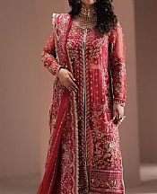 Zarposh Fuchsia Pink Organza Suit- Pakistani Chiffon Dress
