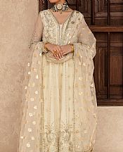 Zarposh Off-white Net Suit- Pakistani Designer Chiffon Suit