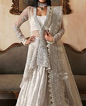 Zarposh White Organza Suit- Pakistani Chiffon Dress