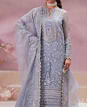 Zarposh Lavender Organza Suit- Pakistani Designer Chiffon Suit