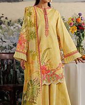 Zarqash Yellow Lawn Suit- Pakistani Designer Lawn Suits