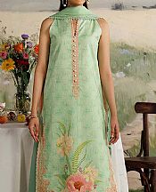 Zarqash Light Green Lawn Suit- Pakistani Lawn Dress