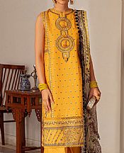 Zarqash Mustard Lawn Suit- Pakistani Lawn Dress