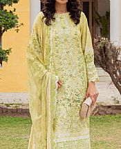 Zarqash Tea Green Lawn Suit- Pakistani Designer Lawn Suits
