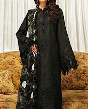 Zarqash Black Lawn Suit- Pakistani Lawn Dress