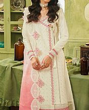 Zarqash Off White Lawn Suit- Pakistani Lawn Dress