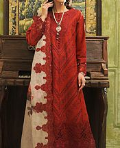 Zarqash Cornell Red Lawn Suit- Pakistani Lawn Dress