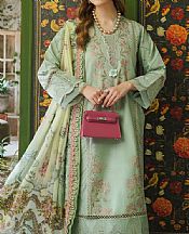 Zarqash Summer Green Lawn Suit- Pakistani Designer Lawn Suits