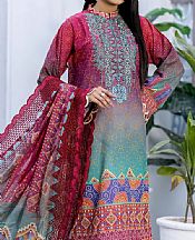 Magenta/Cyan Lawn Suit (2 Pcs)- Pakistani Lawn Dress