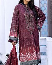Tyrian Purple Lawn Suit (2 Pcs)- Pakistani Designer Lawn Dress