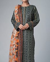 Zeen Charcoal Lawn Suit- Pakistani Designer Lawn Suits
