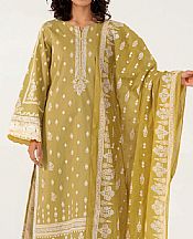 Grass Yellow Lawn Suit- Pakistani Designer Lawn Dress