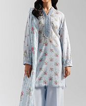 Pale Blue Lawn Suit